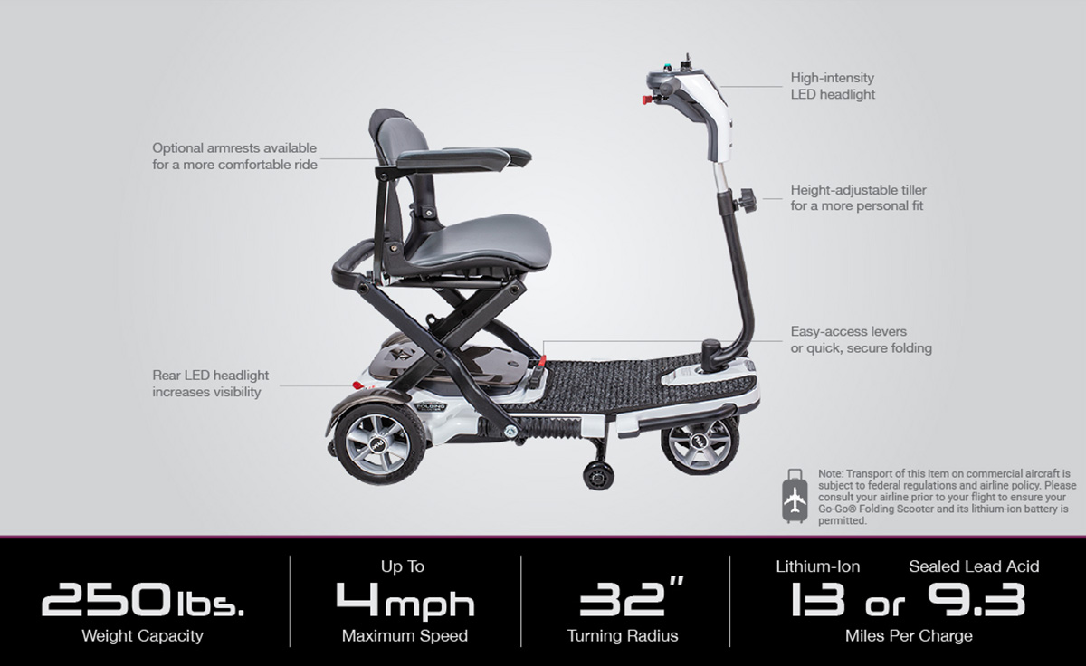 image of go-go folding scooter 4-wheel specifications image