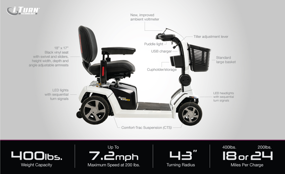 zero turn 10 scooter specifications image