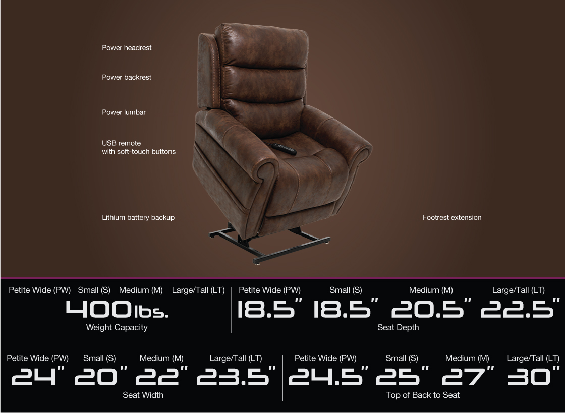 Vivalift tranquil plr 935 power lift recliner specifications image